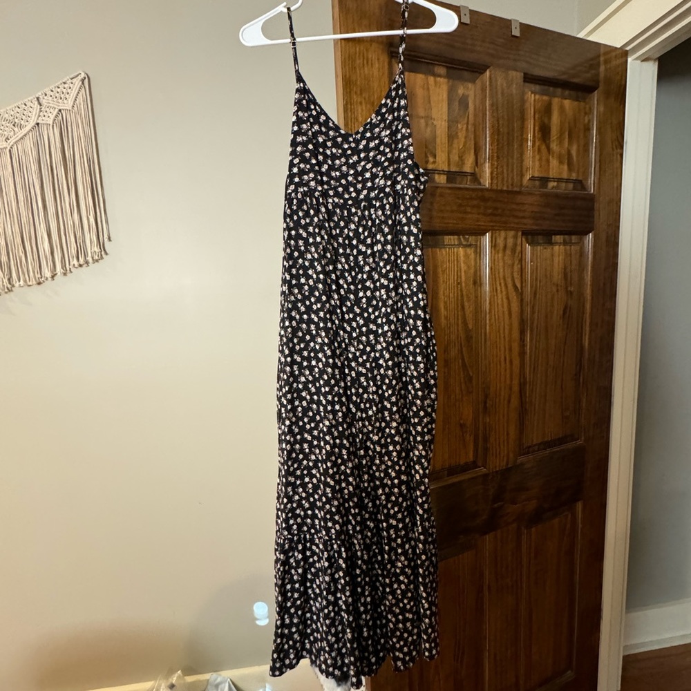 Jamie V-Neck Jumpsuit - Black Cream Floral - XL